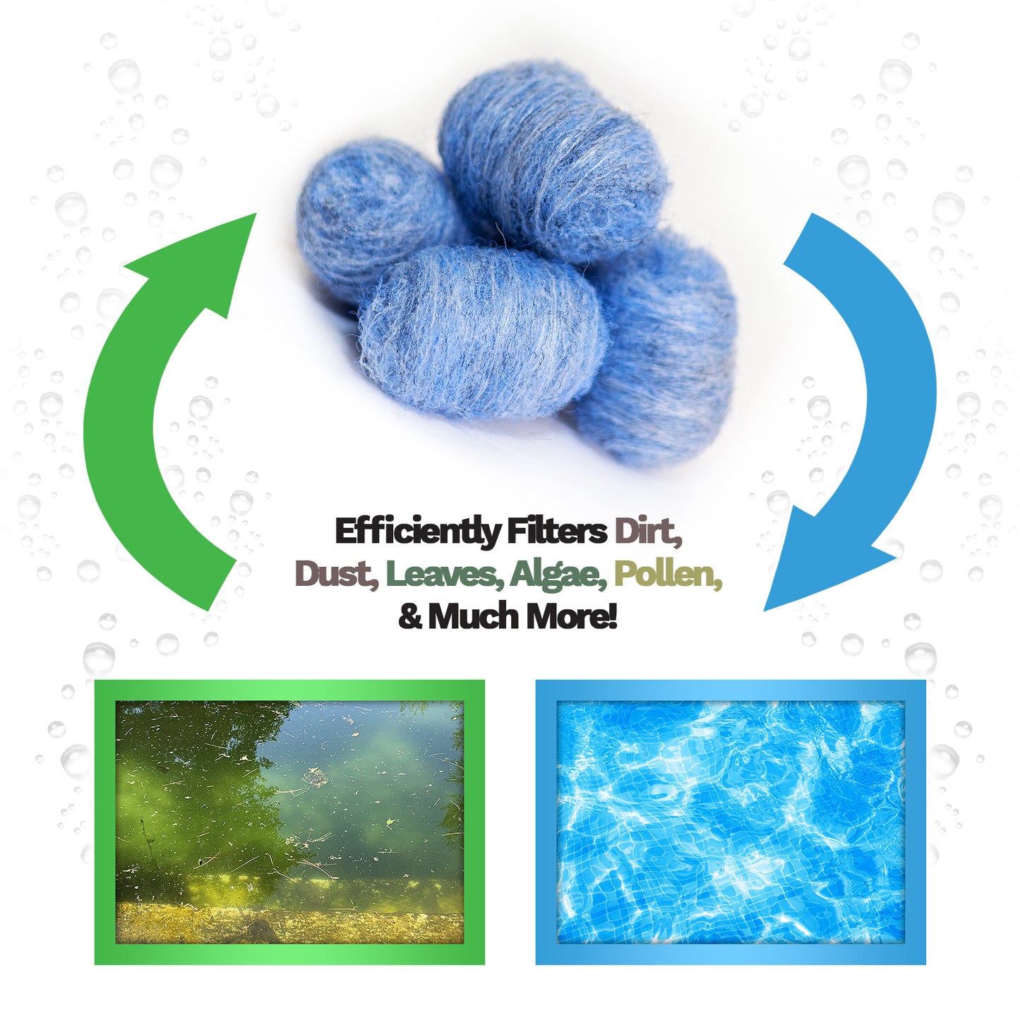 FilterBalls eBlu™ (5-pack) -   For sand housings rated at 425 to 500 Lbs