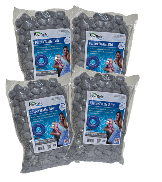 FilterBalls eBlu™ (4-Pack) - For sand housings rated at 300 to 400 Lbs