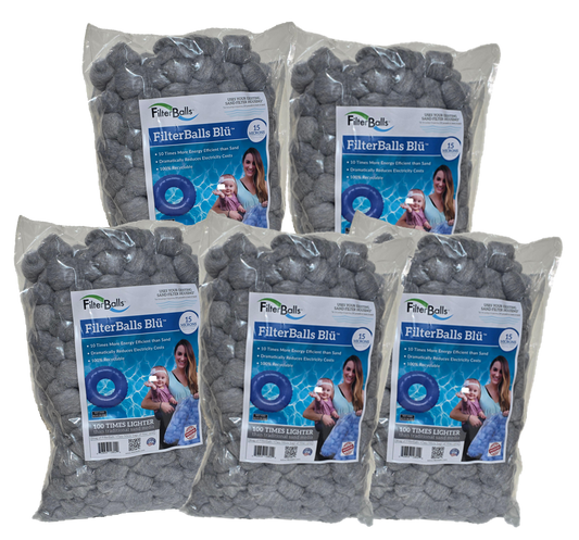FilterBalls eBlu™ (5-pack) -   For sand housings rated at 425 to 500 Lbs