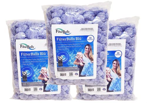 FilterBalls Blu™ (3-pack) - For sand housings rated at 250 - 300 Lbs